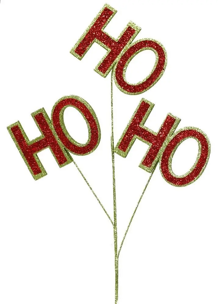 29" Glitter Ho Ho Ho Pick Spray Decoration 1