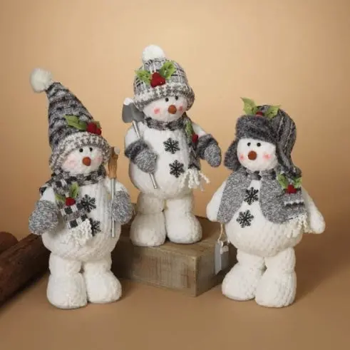 16" Plush Standing Snowman Decorative Figurines 2
