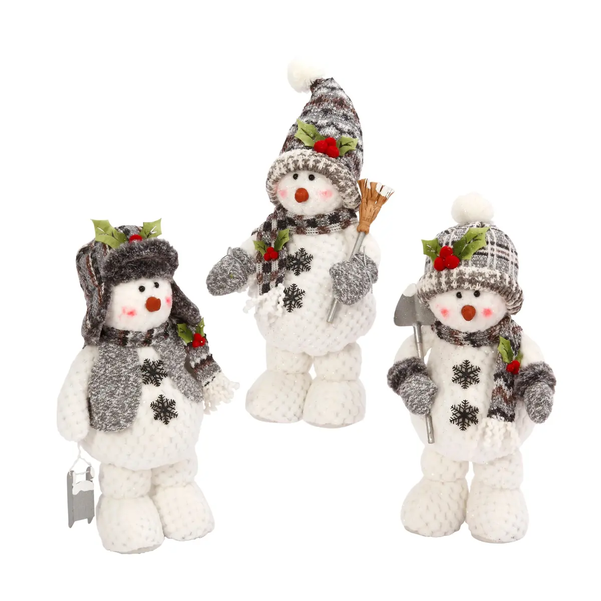 16" Plush Standing Snowman Decorative Figurines 1