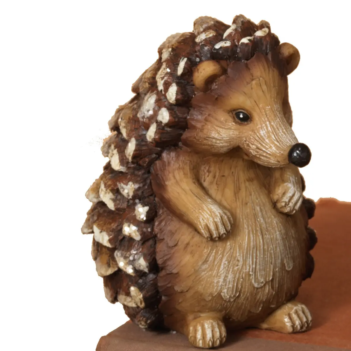 4" Resin Pine Cone Hedgehog Figurine 2