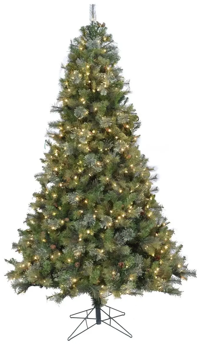 Rocky Mountain Instant Lite Pole Led Artificial Christmas Tree With Foot Tapper 1