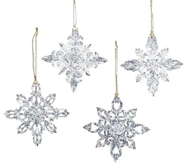 3.5" Acrylic Snowflake Ornament 1