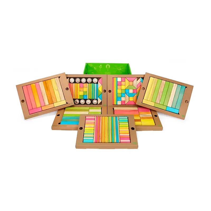 Tegu 240-Piece Classroom Kit  Magnetic Wooden Blocks  Bulk Pack 1