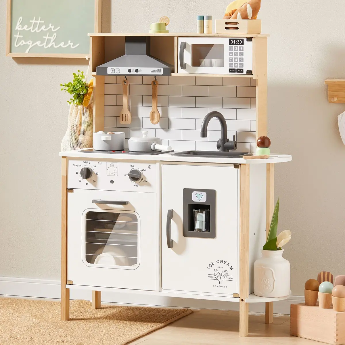 Tiny Land® Interactive Play Kitchen With Sounds & Cookware 1