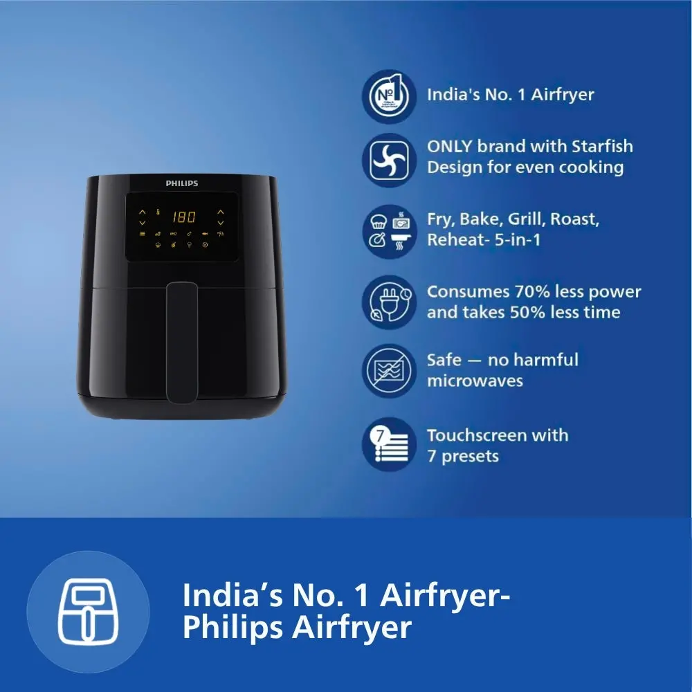 Philips 4.1L Digital Airfryer With Rapid Air Technology - Hd9252/90 2