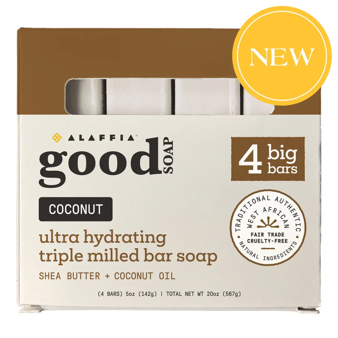 Alaffia Good Soap Bar Soap Multipack Coconut 1