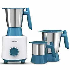 Refurbished Philips 500 W Mixer Grinder (3 Jars | White/Blue) - Hl7535/00 - Liquidation 1