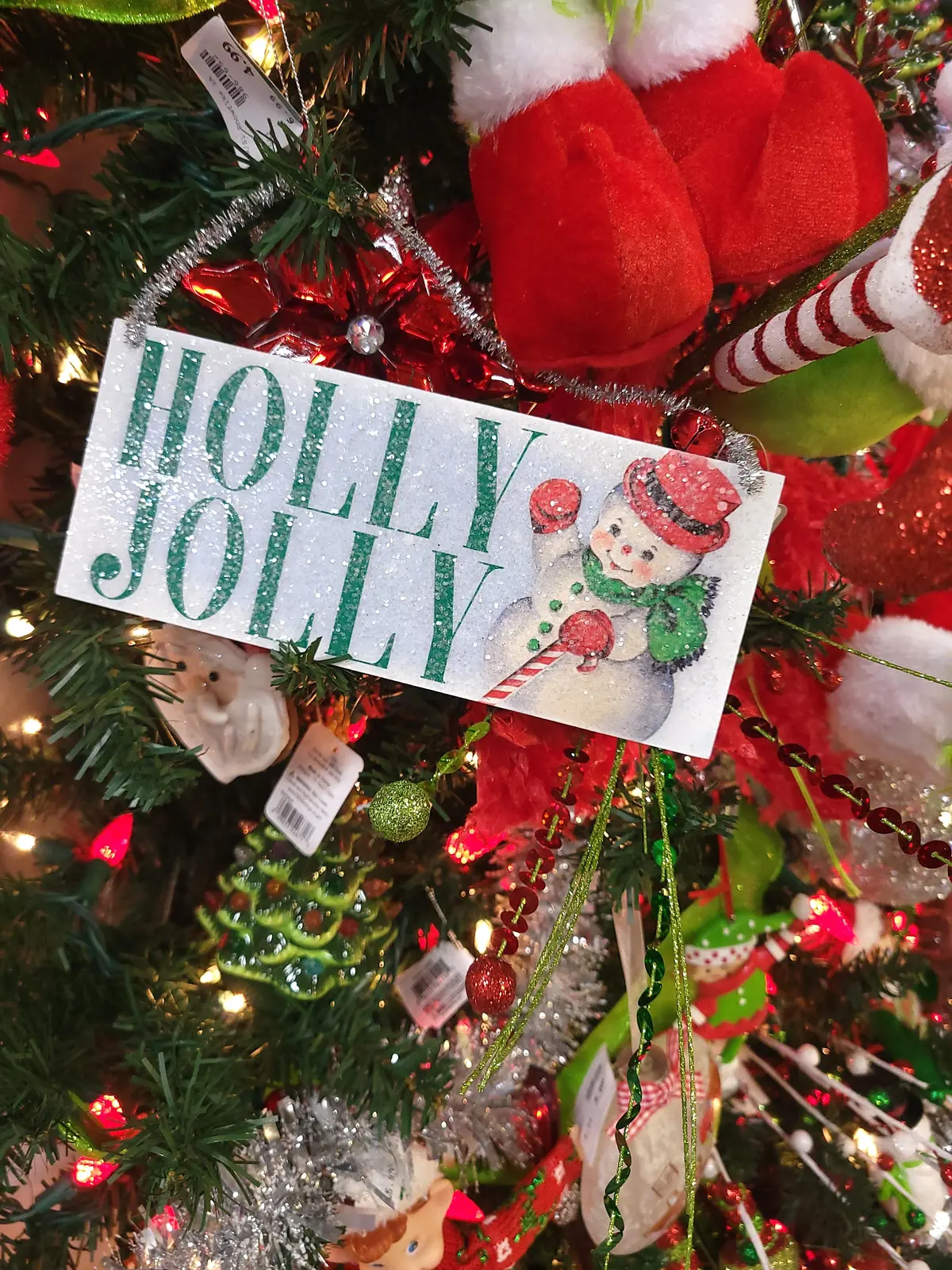 8" Vintage Christmas Art Ornament Sign 2
