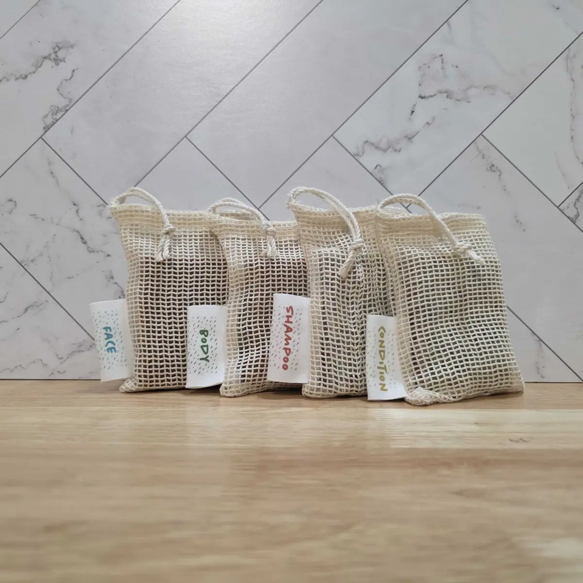 Marley's Monsters Organic Soap Saver Bags: Face, Body, Shampoo, Conditioner 1