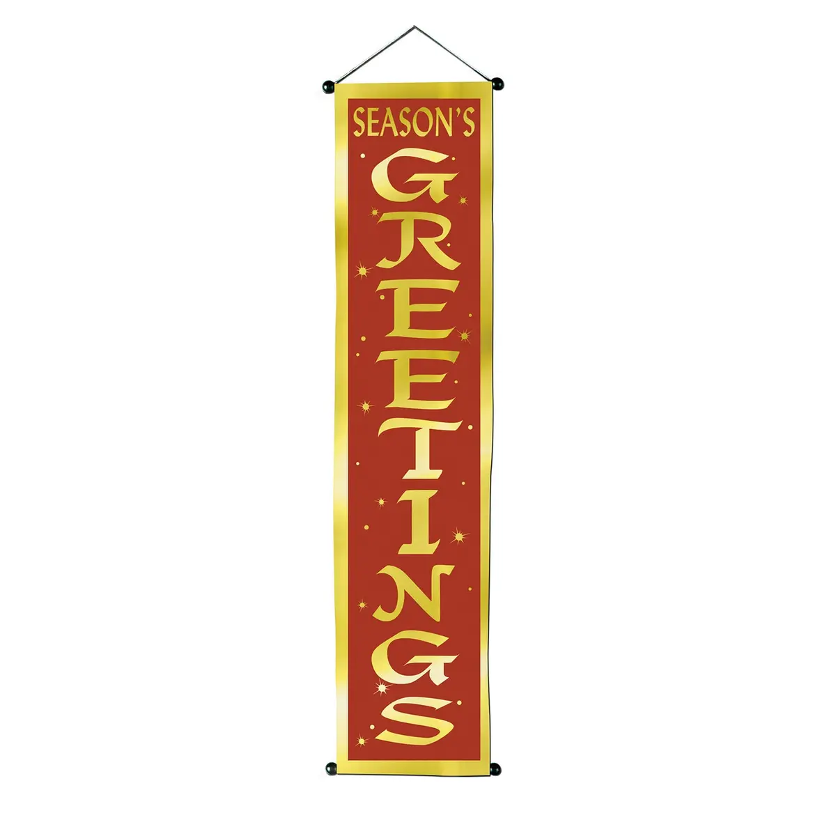 4' Velvet "Season's Greetings" Banner 1