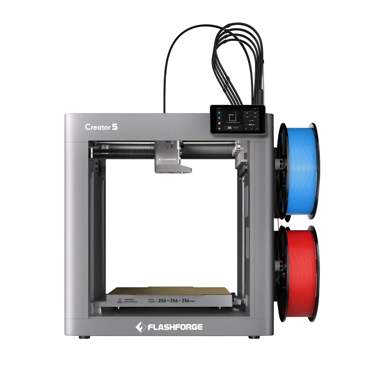 Flashforge Creator 5 | 4 Toolheads Multi-Color 3D Printer | 500% Faster, Zero Purge Waste 1