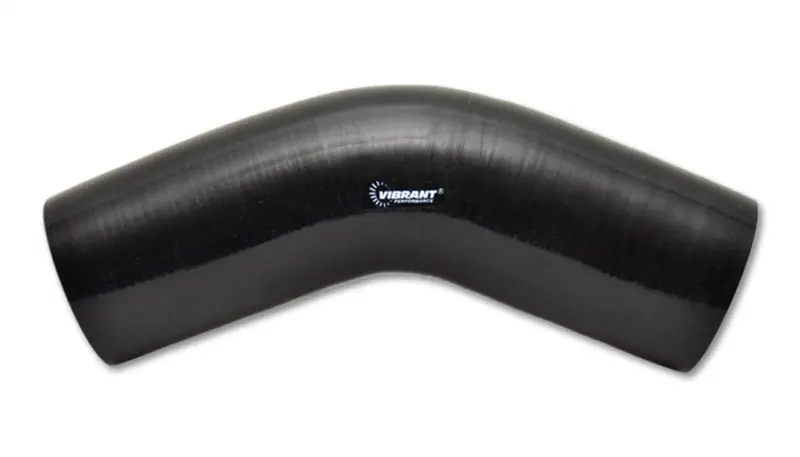 Vibrant 4-Ply Black Silicone 45° Elbow Connector — 4" I.D. 1