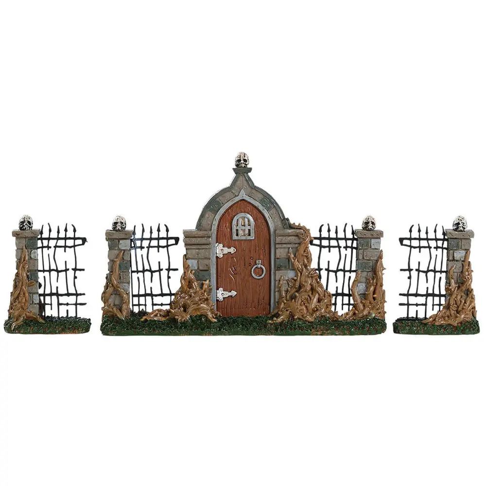 Lemax Spooky Town Bramble Gate, Set Of 3 #84343 1