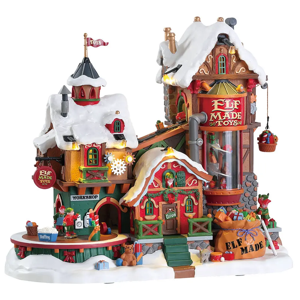 Lemax Santa's Wonderland Sights & Sounds: Elf Made Toy Factory #75190 1