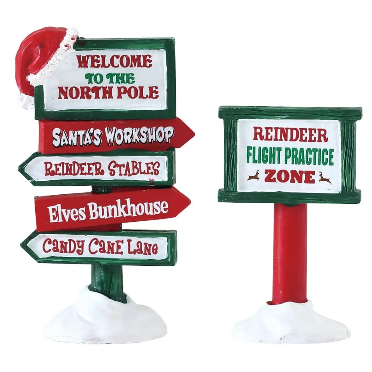 Lemax Santa's Wonderland Accessory: North Pole Signs, Set Of 2 #74325 1