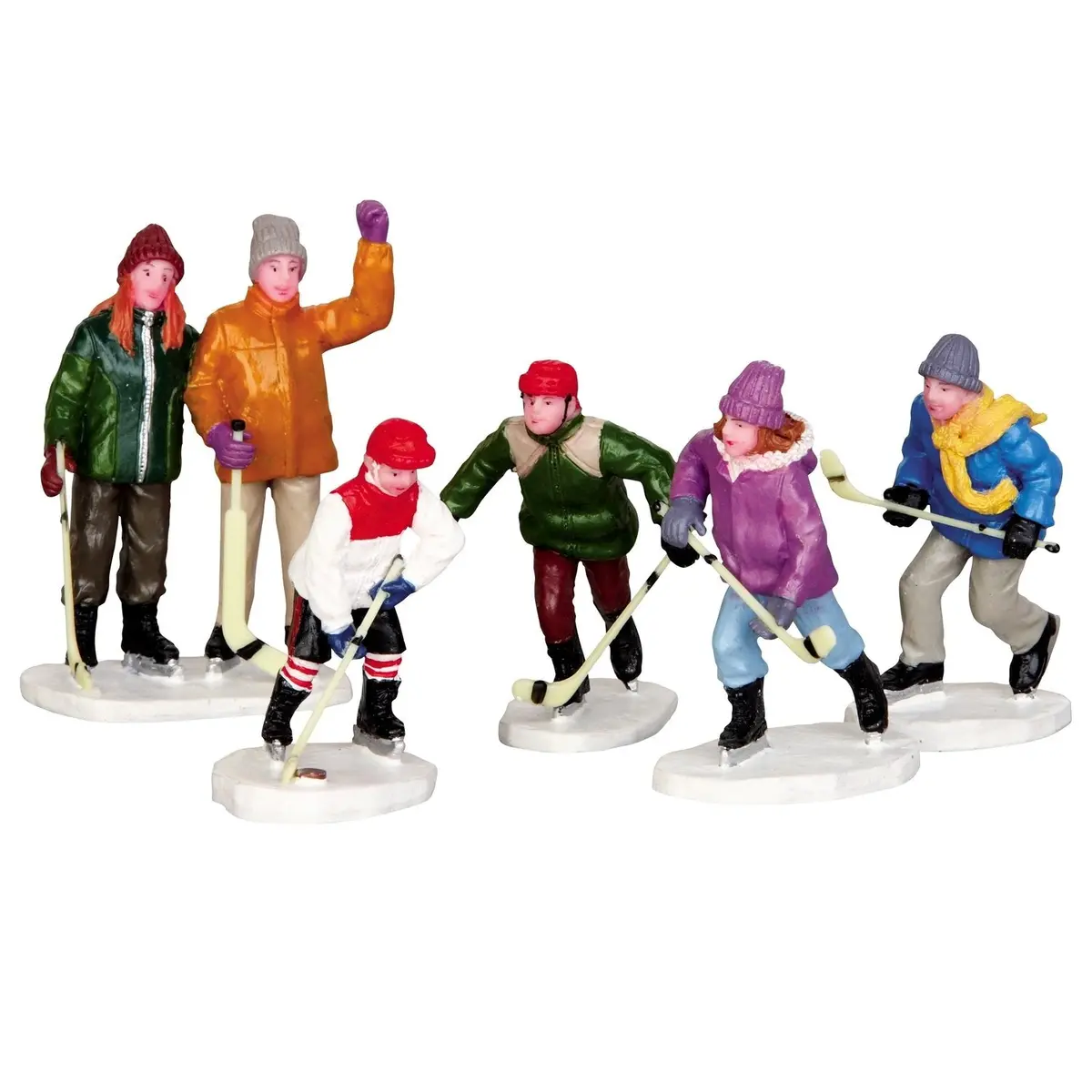 Lemax Vail Village Figurines: The Home Team, Set Of 5 #42240 1