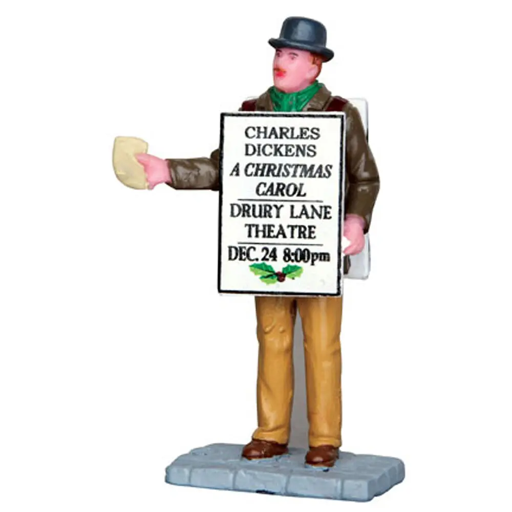 Lemax Caddington Village Figurine: Sandwich Board Man #42258 1
