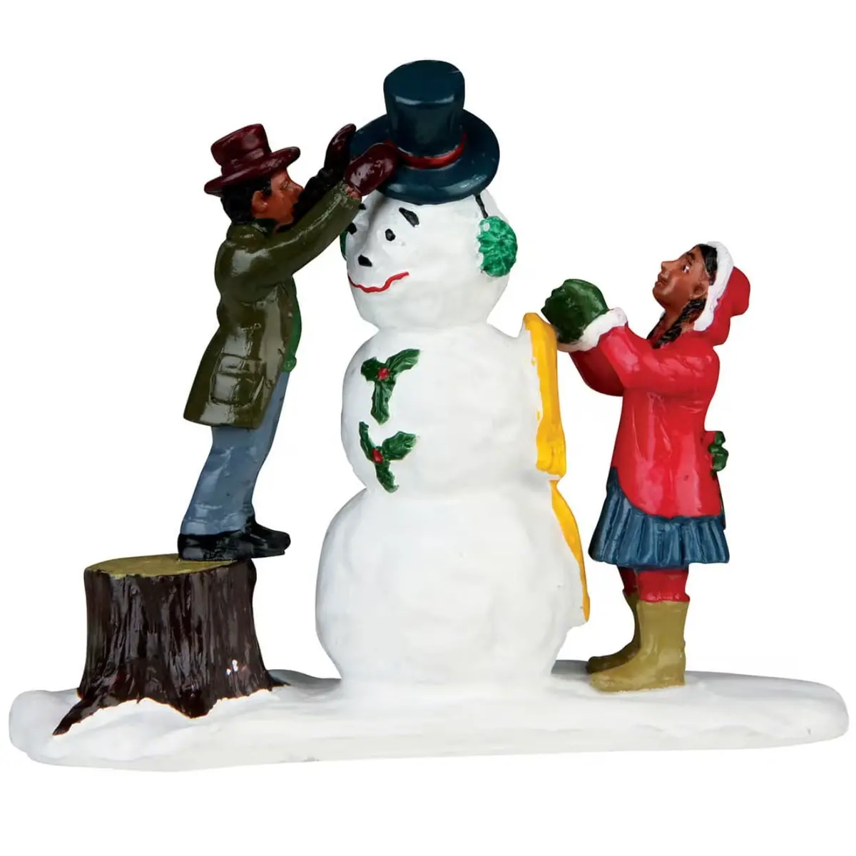 Lemax Caddington Village Figurine: Dressing Mr. Snowman #32732 1