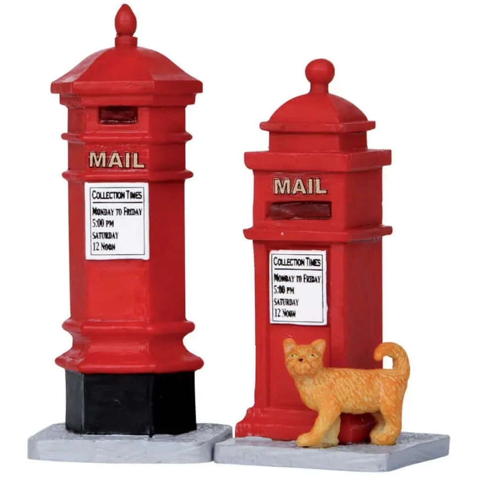 Lemax Caddington Village Accessories: Victorian Mailboxes, Set Of 2 #14362 1
