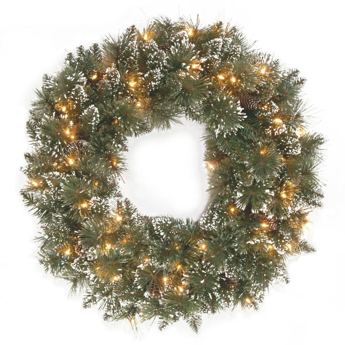 Crystal Elegance Pine Pre-Lit Artificial Christmas Wreaths 1