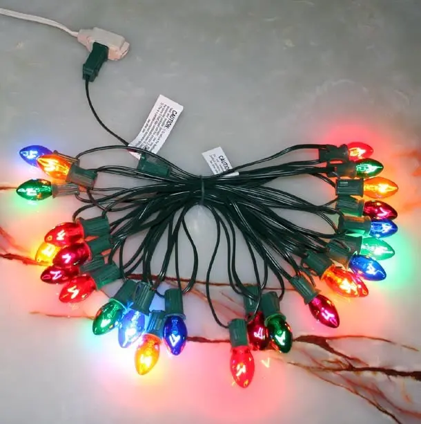 Set Of 25 Transparent C7 Christmas Lights 1