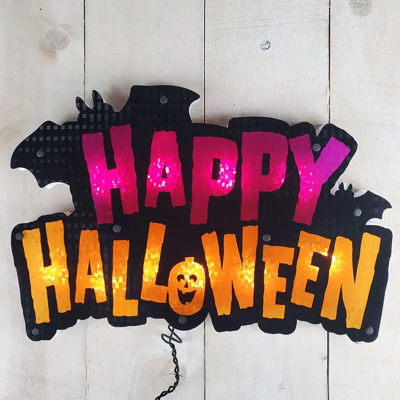 Happy Halloween Shimmer Window Silhouette 1