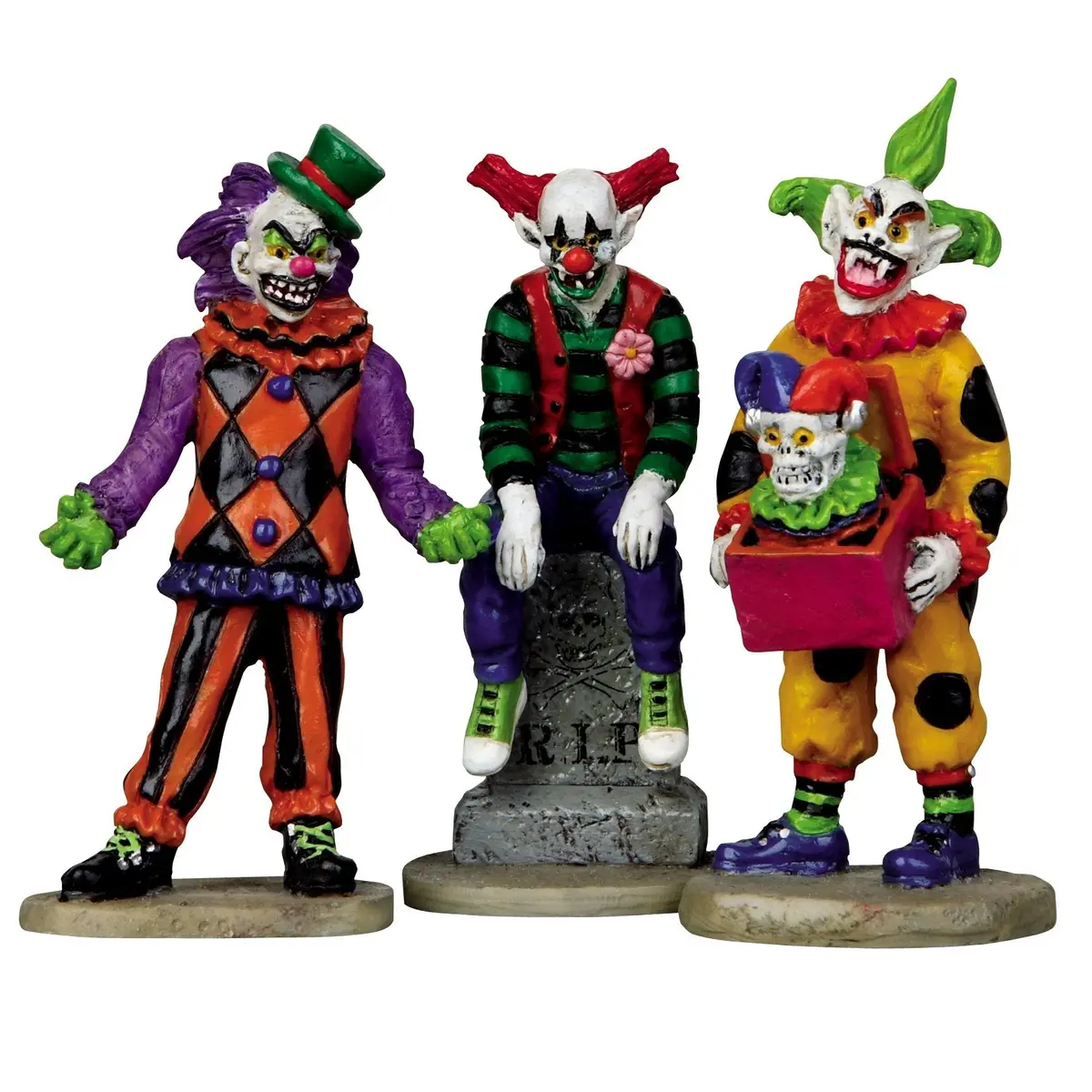 Lemax Spooky Town Evil Sinister Clowns, Set Of 3 #12885 1