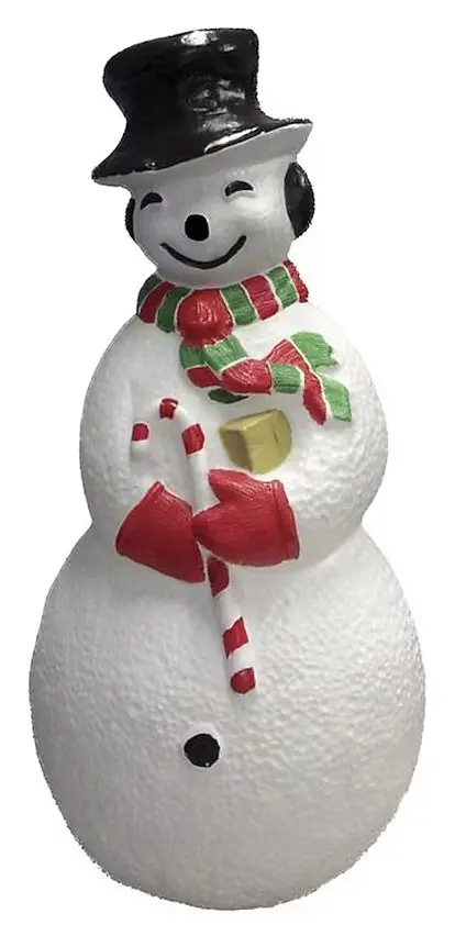 40" Snowman With Candy Cane Blow Mold Christmas Decoration 1