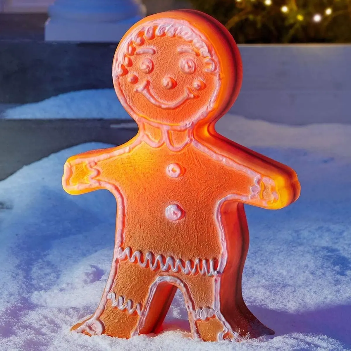 24" Gingerbread Boy/Girl Blow Mold Christmas Decoration 1