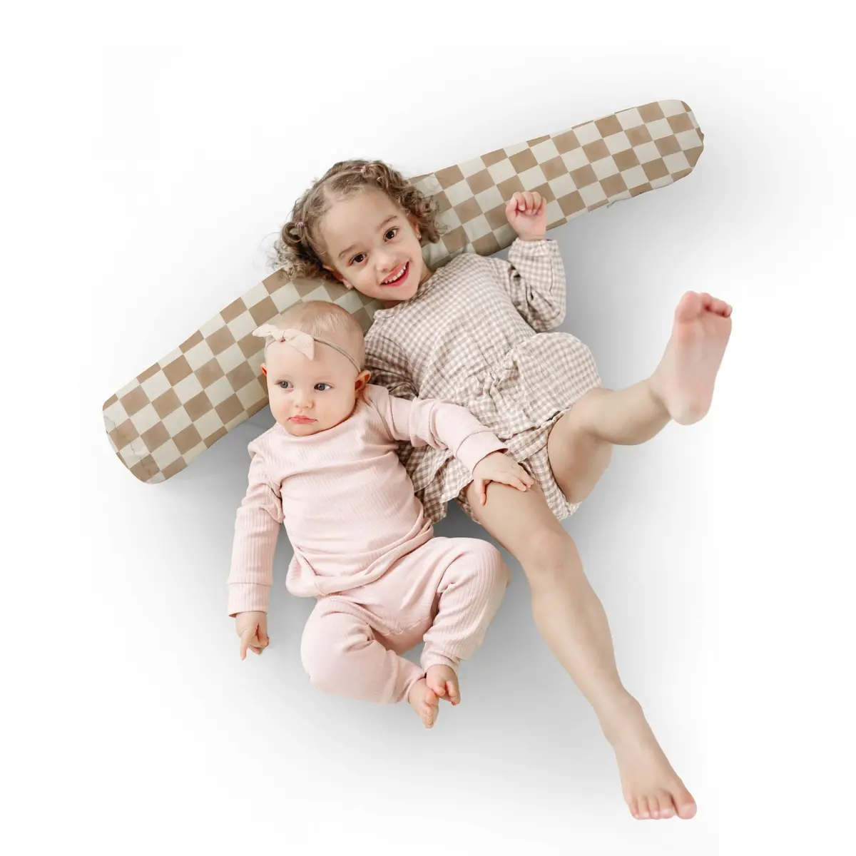 Toki Mats Checker Toffee Support Pillow 1