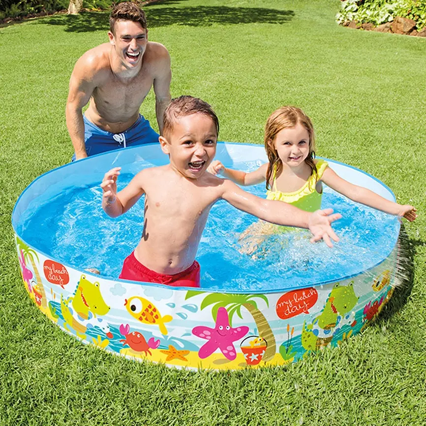 Intex 'Under The Palm Trees' Plastic Snapset Kiddie Pool 1