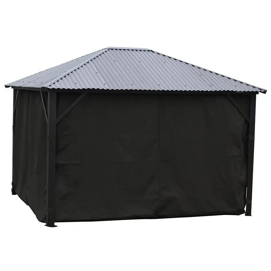 Black Curtains For Cambridge Hard Top Gazebos 1