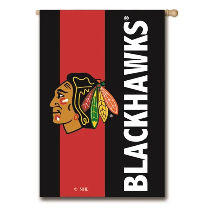 Chicago Blackhawks Mixed-Material Embellished Appliqué Flag 1