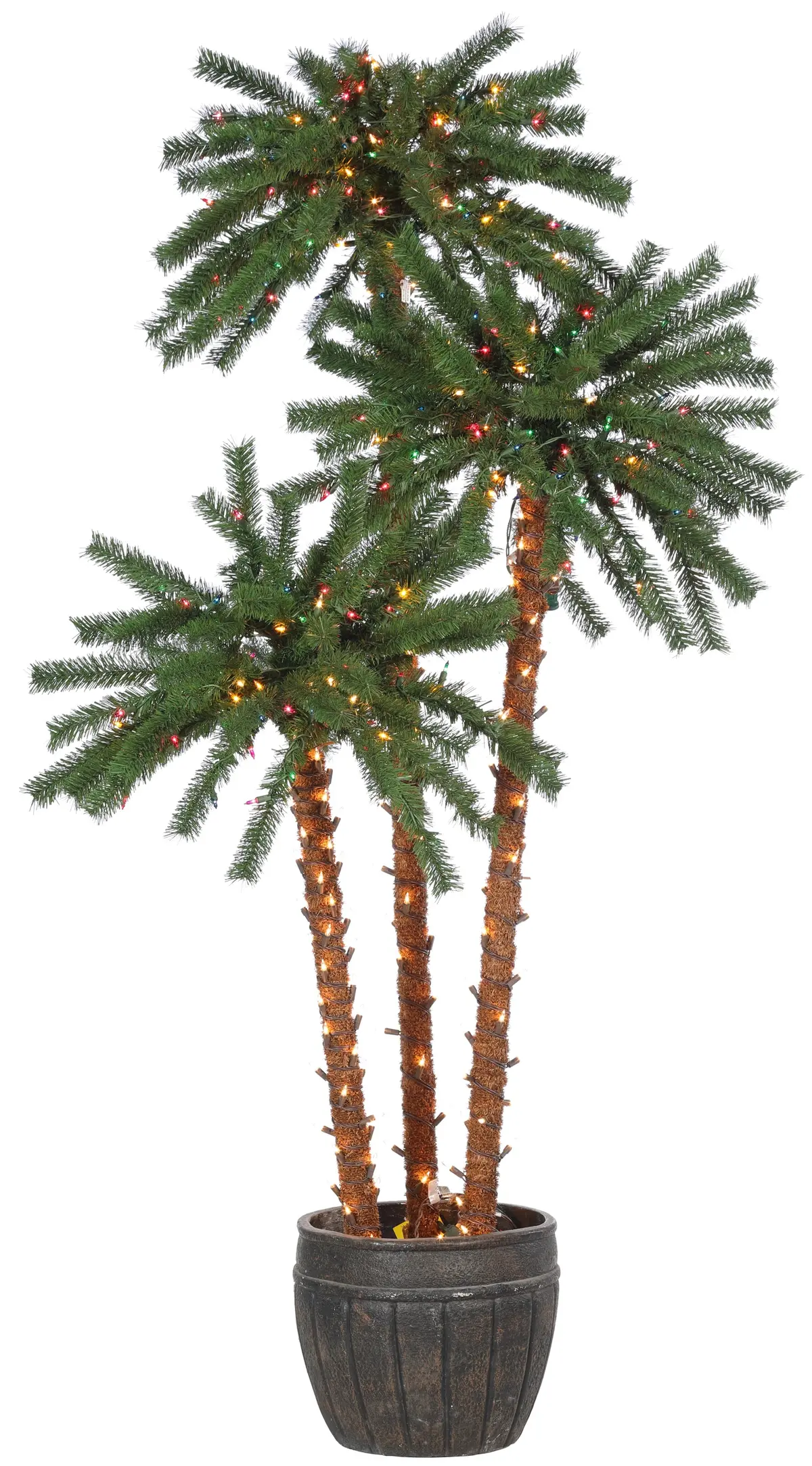 4-5-6 Ft. Potted Palm Tree Pre-Lit With 500 Incandescent Lights 1