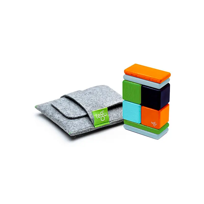 Tegu Original Pocket Pouch Magnetic Wooden Blocks 8 Pieces 7