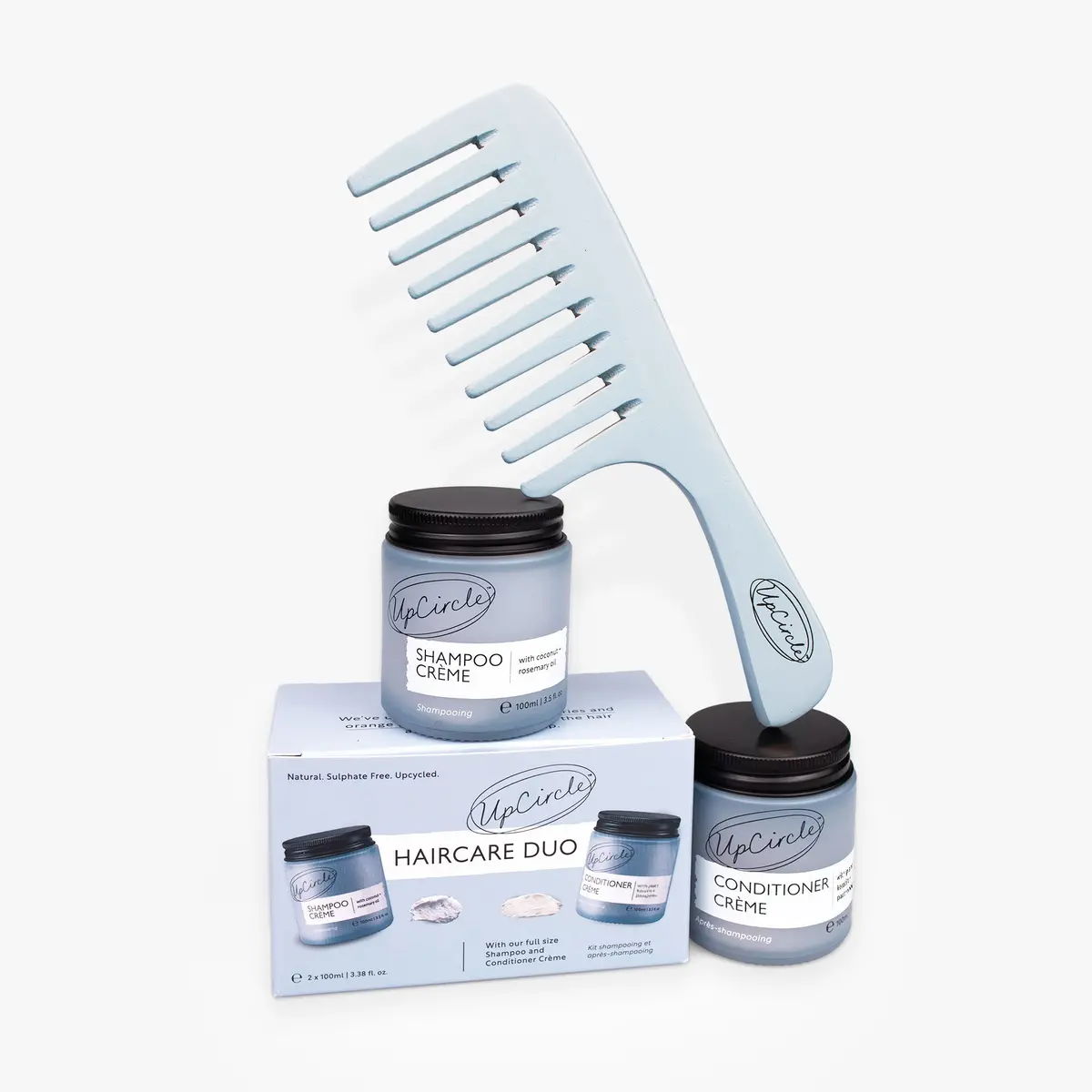Upcircle The Haircare Duo + Bamboo Wide Tooth Comb 1