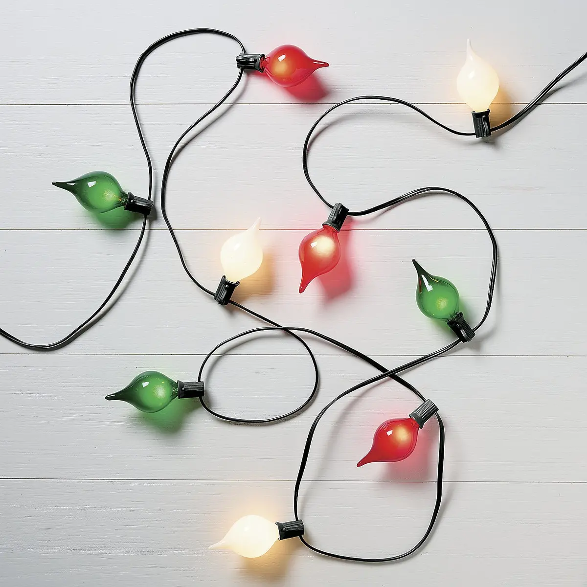 Set Of 50 Twinkle Mini Flame Tip Christmas Lights 1