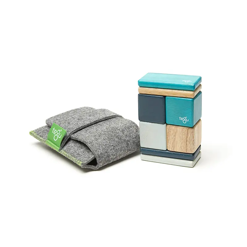 Tegu Original Pocket Pouch Magnetic Wooden Blocks 8 Pieces 4