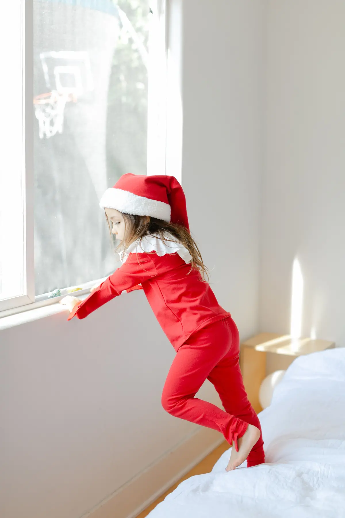 Band Of The Wild Red Holiday Elf Pajama Costume, Santa Costume 6