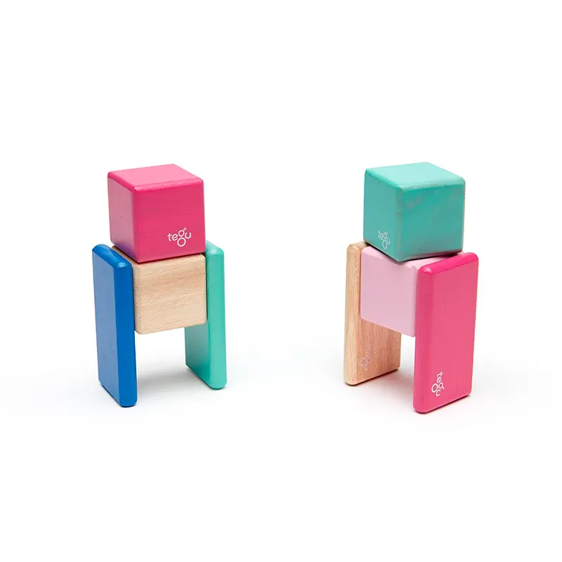 Tegu Original Pocket Pouch Magnetic Wooden Blocks 8 Pieces 6