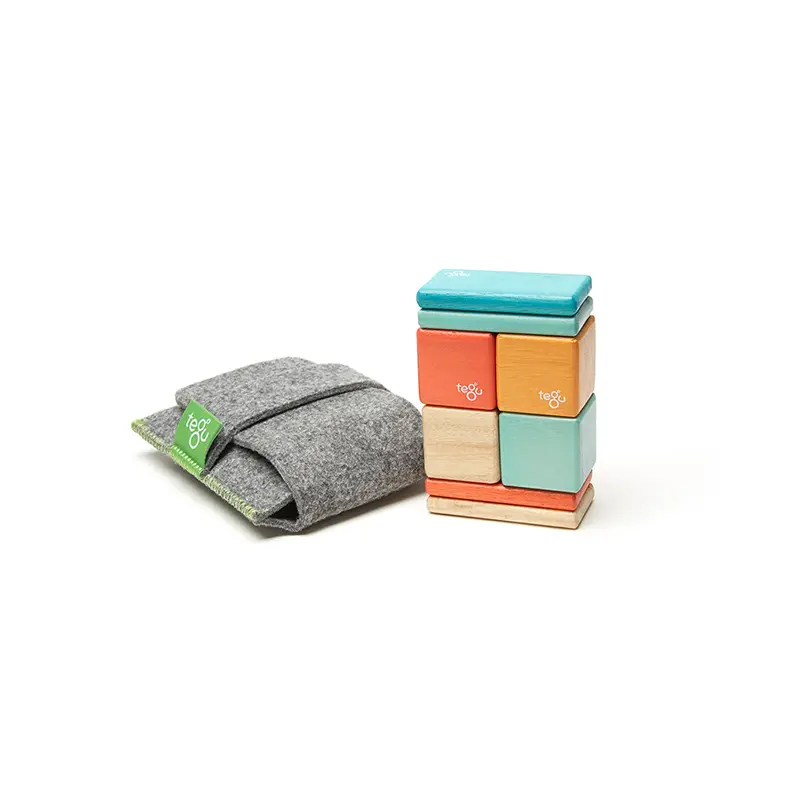 Tegu Original Pocket Pouch Magnetic Wooden Blocks 8 Pieces 3