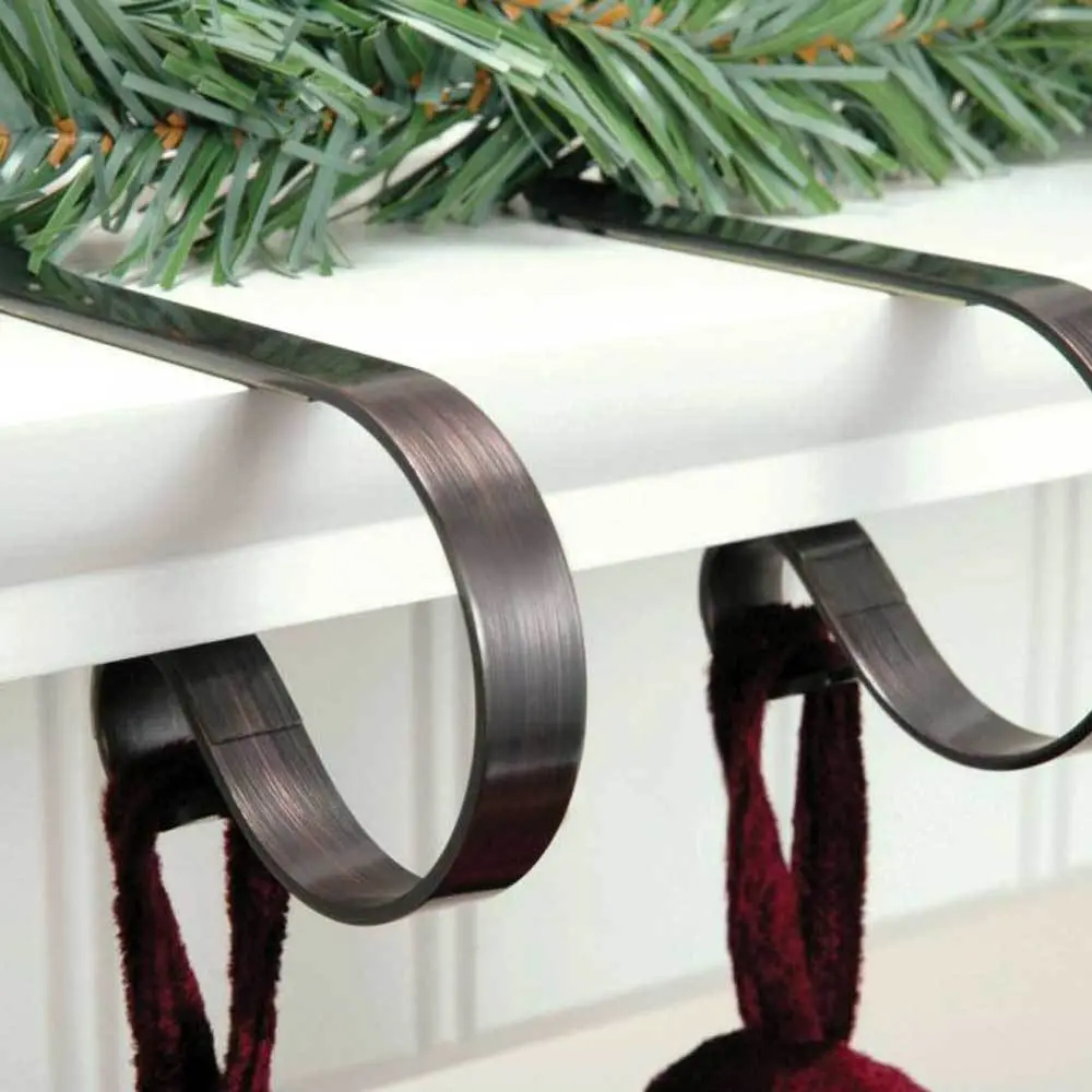 Original Mantleclip® Bronze Christmas Stocking Holders By Haute Decor, 2-Pack 1