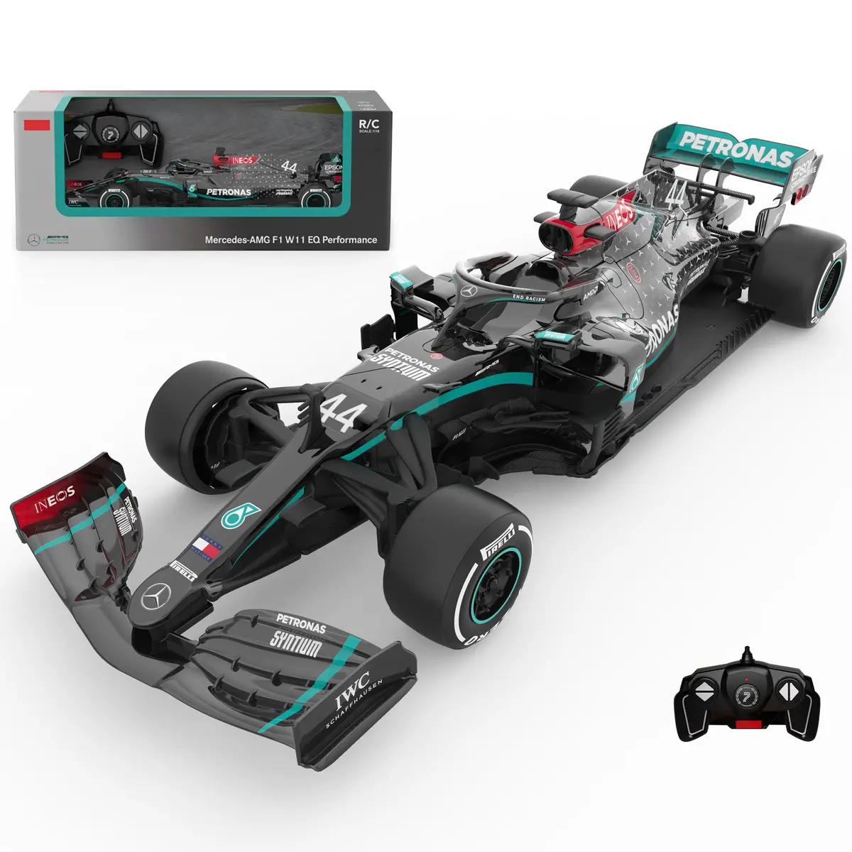 Mercedes-Benz F1 W11 Eq Performance 1/18 Scale Licensed Remote Control Toy Car, Official F1 Merchandise By Rastar 1