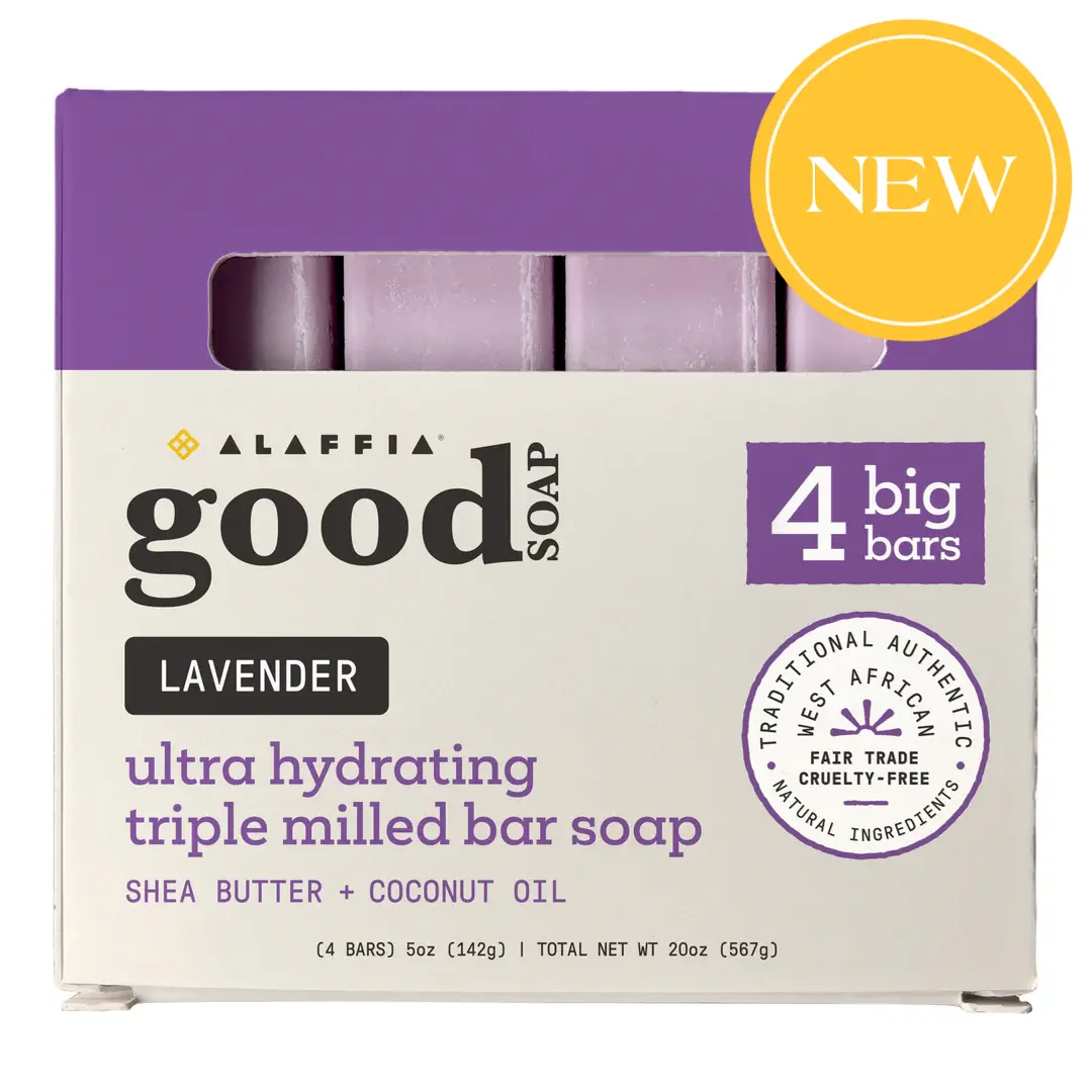 Alaffia Good Soap Bar Soap Multipack Lavender 1