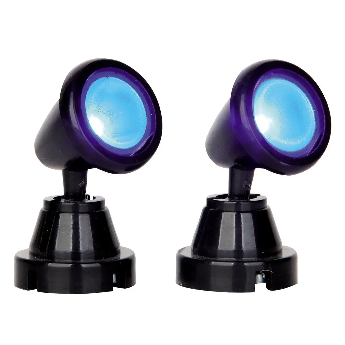 Lemax Accessories: Blue Round Spot Lights, Set Of 2 #54945 1