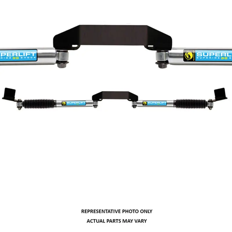 Superlift Dual Steering Stabilizer Kit For 2003–2008 Dodge Ram 2500/3500 4Wd — Sr Ss Series With Bilstein Gas Shocks 1