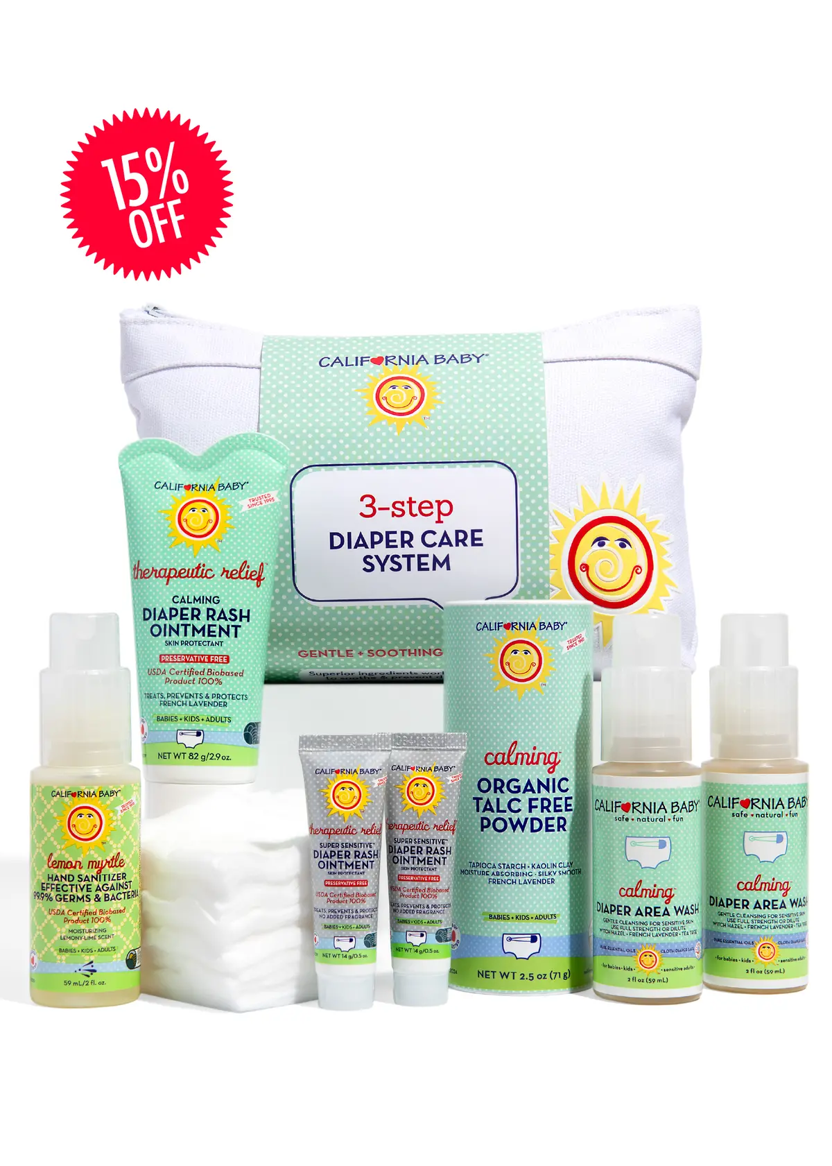 California Baby Calming™ 3-Step Diaper Care Kit 1