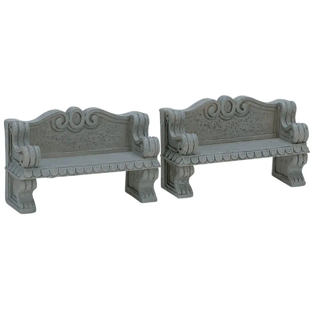 Lemax General Collectibles: Stone Bench, Set Of 2 #74612 1