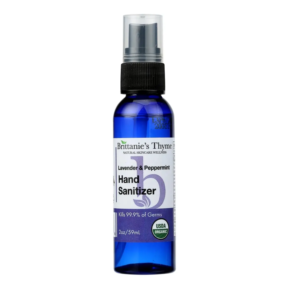 Brittanie's Thyme Lavender Infused Organic Hand Sanitizer - 2 Oz. 1