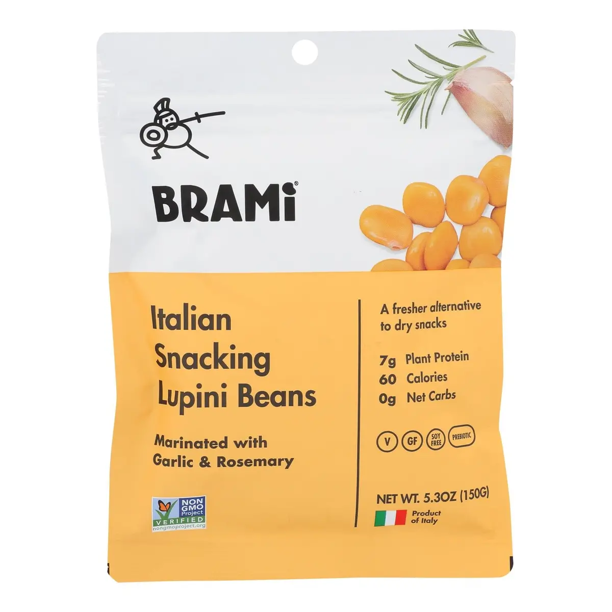 Brami Lupini Beans: 8-Pack Garlic And Herb Delight 1